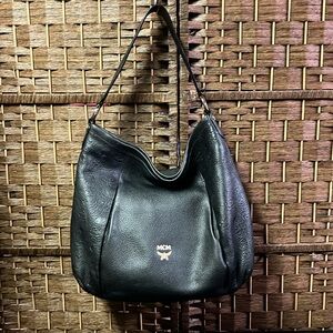 MCM Bag Black Embossed Leather VGUC